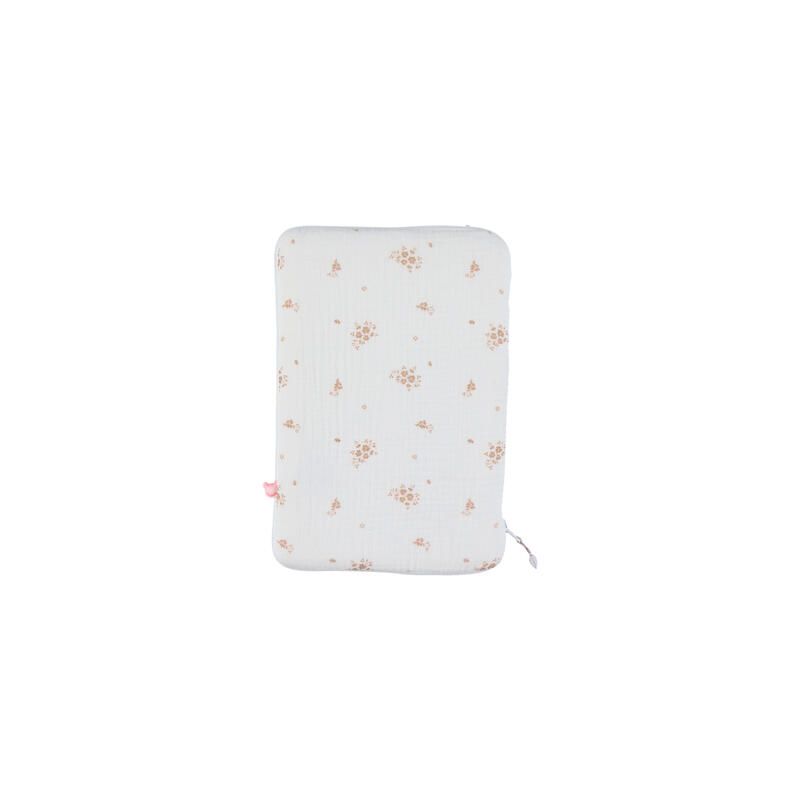 Protège carnet de santé Vintage Flowers Fleurs Dantan  Ecru Rose - noukie 's