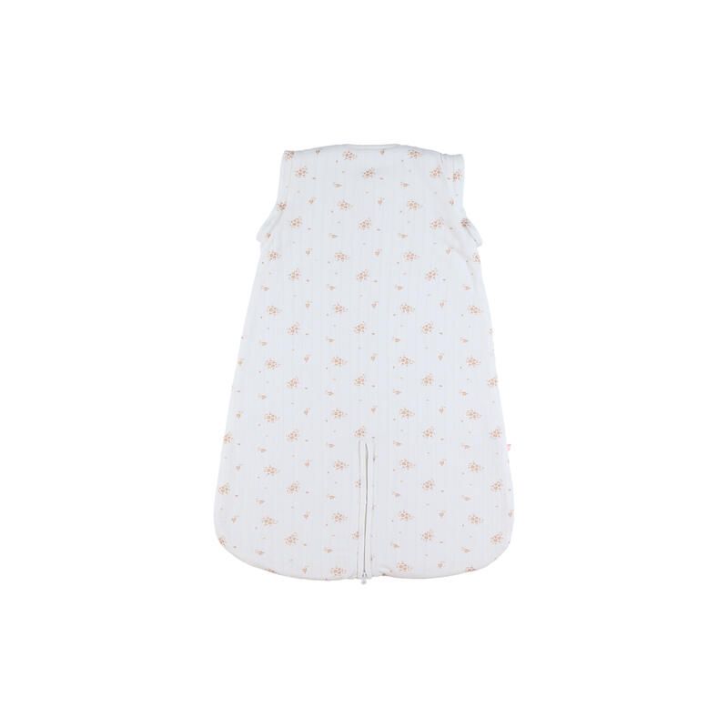 Gigoteuse nomade pointelle Vintage Flowers Fleurs Dantan 70cm Blanc Rose - noukie 's
