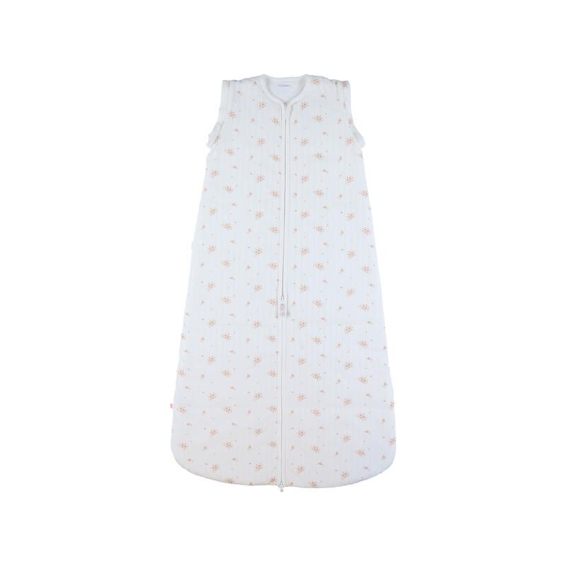 Gigoteuse nomade pointelle Vintage Flowers Fleurs Dantan 100cm Blanc Rose - noukie 's