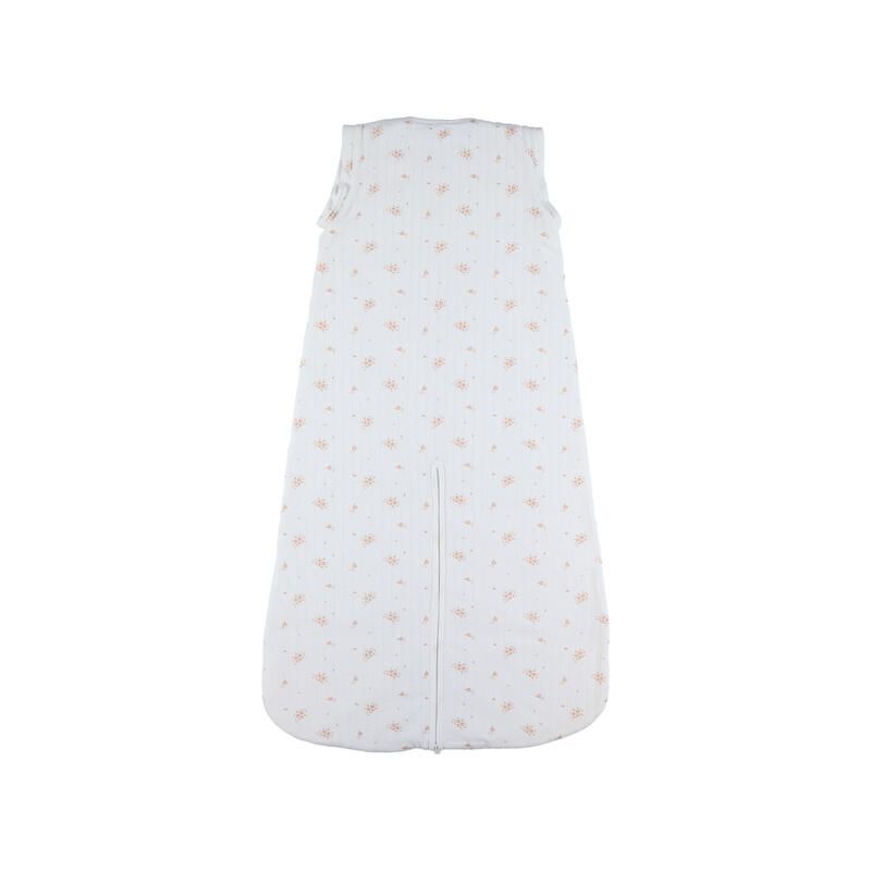 Gigoteuse nomade pointelle Vintage Flowers Fleurs Dantan 100cm Blanc Rose - noukie 's
