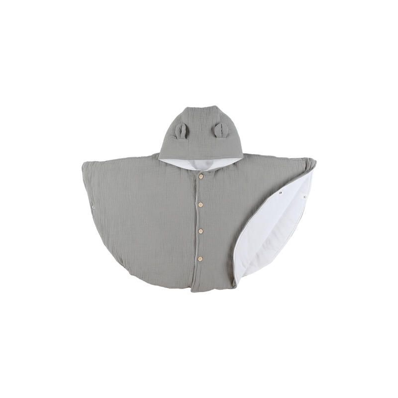 Poncho mousseline bio M&M 2026 18-36m Vert - noukie 's