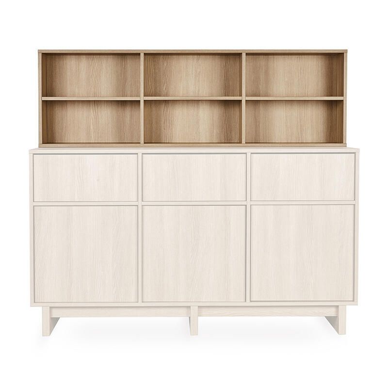 Étagère commode 3 tiroirs 3 portes Kyo Honey Ash - quax