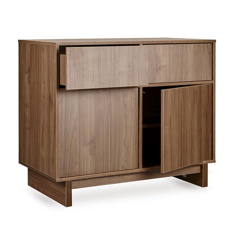 Commode 2 tiroirs 2 portes Kyo Walnut - quax