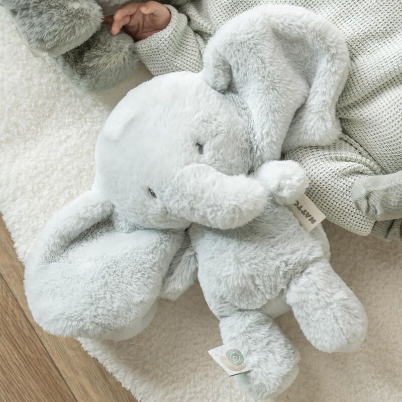 Peluche éléphant Loulou 30cm Vert Tilleul - nattou