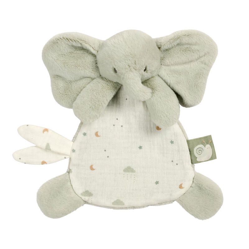 Mini doudou éléphant Loulou 25cm Vert Tilleul Ecru - nattou
