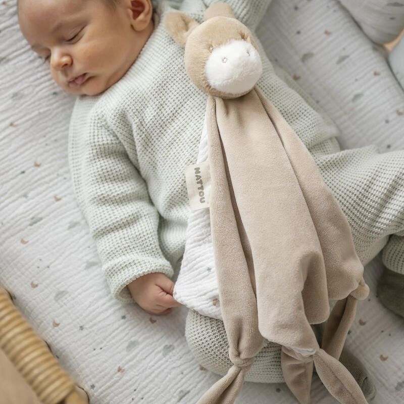 Maxi doudou âne Loulou 60x40cm Caramel Clair - nattou