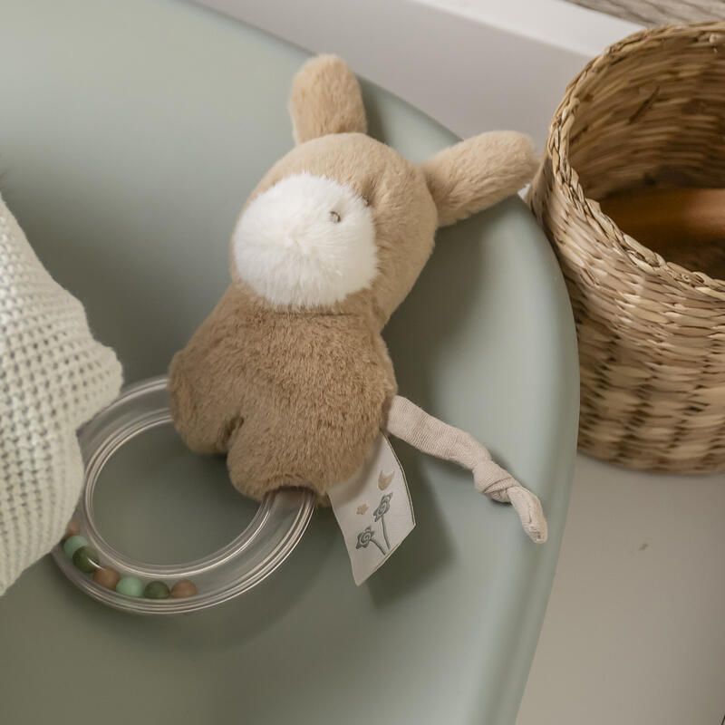Hochet anneau âne Loulou 15cm Caramel Clair - nattou