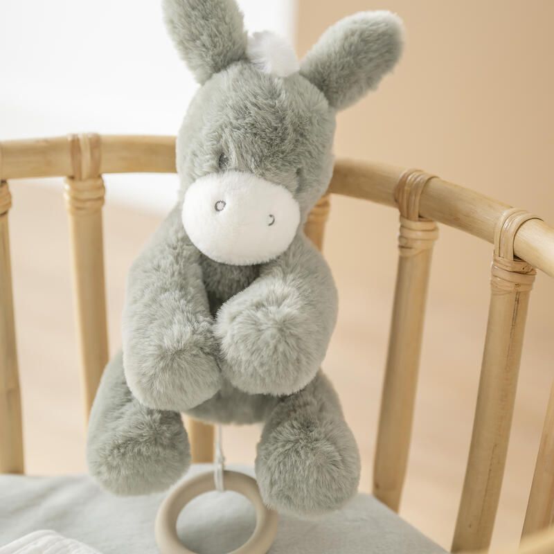 Peluche musicale âne Loulou 30cm Vert Foncé - nattou