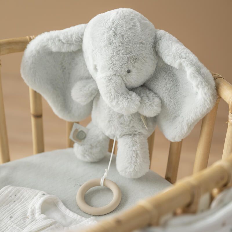 Peluche musicale éléphant Loulou 30cm Vert Tilleul - nattou