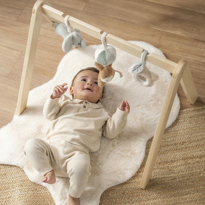 Arches de jeu avec jouets à suspendre en Bois Loulou 60x50x47cm - nattou