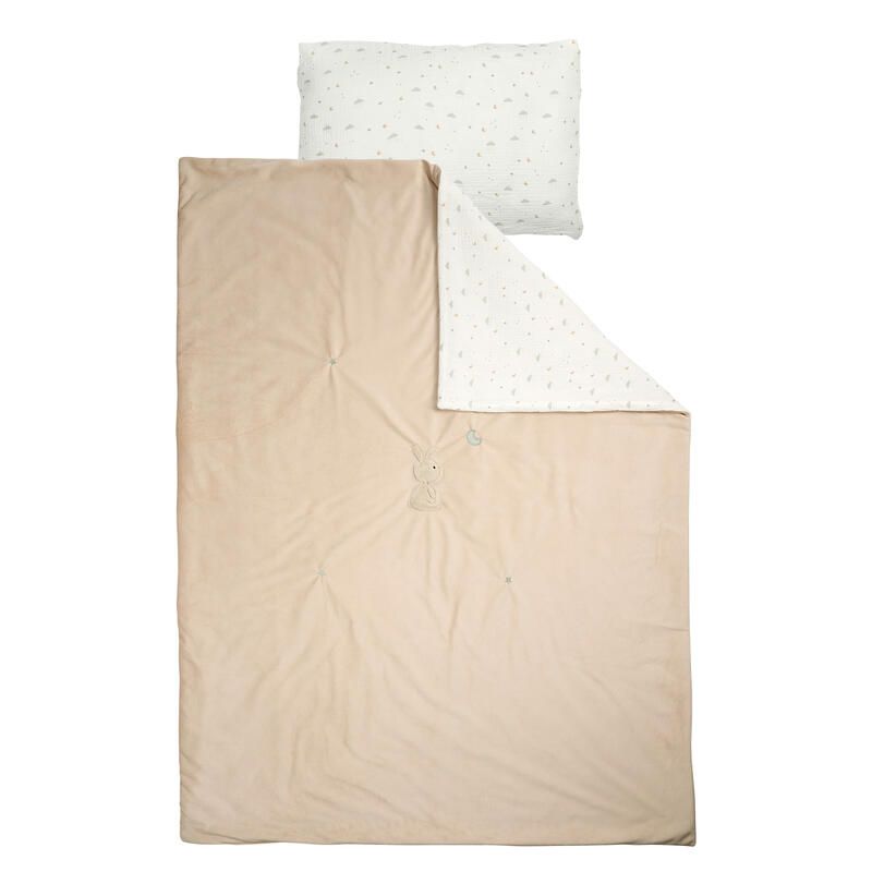 Housse de couette velours-gaze de coton Loulou 100x140cm - nattou