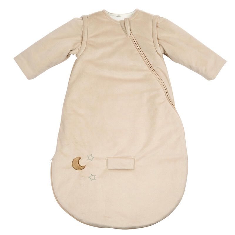 Gigoteuse avec manches amovibles velours Loulou 70cm Sable - nattou