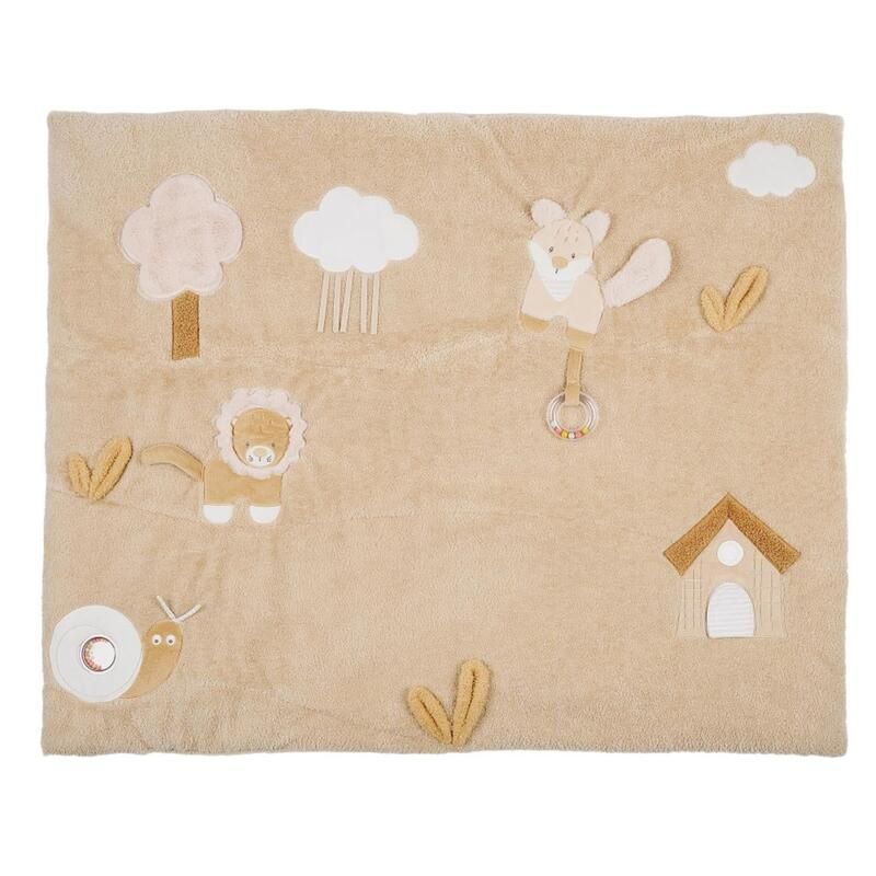 Tapis d'éveil rectangulaire 100x80cm Lion Ernest, Flo & Oli - nattou