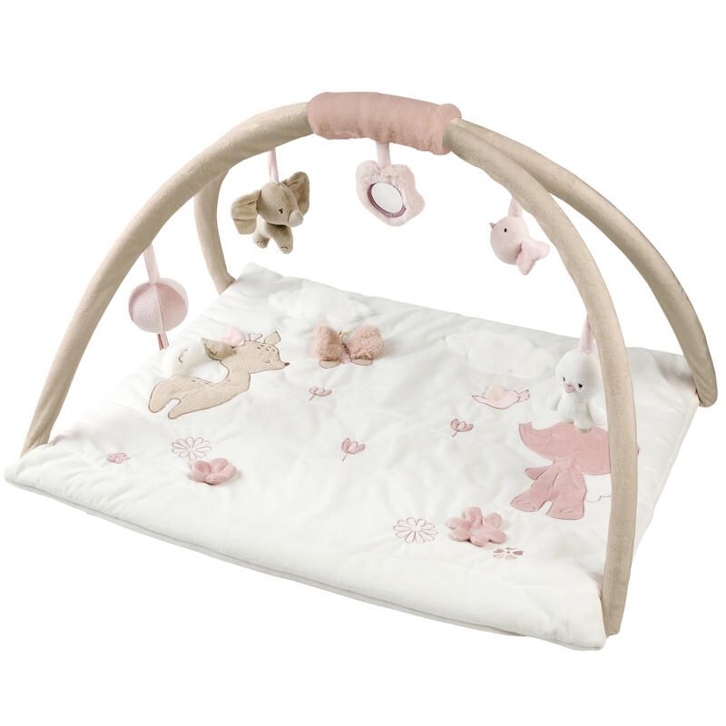 Tapis d'éveil avec arches Fanfan - Blanc/Sable/Rose - nattou