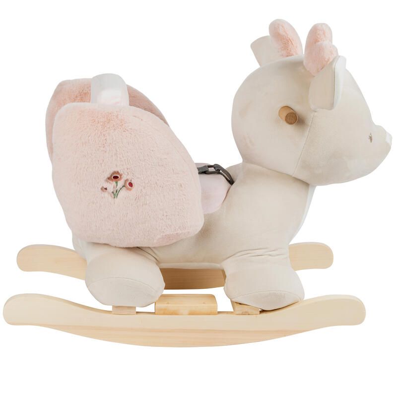 Bascule Cerf Fanfan - Sable/Rose - nattou