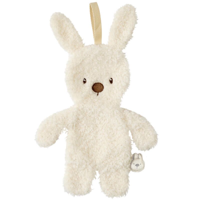 Doudou Attache Tétine lapin Teddy Bouclette - Ecru - nattou