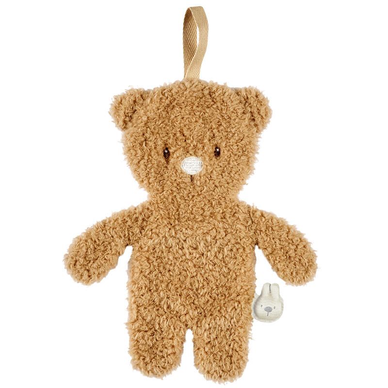 Doudou Attache Tétine ours Teddy Bouclette - Marron - nattou