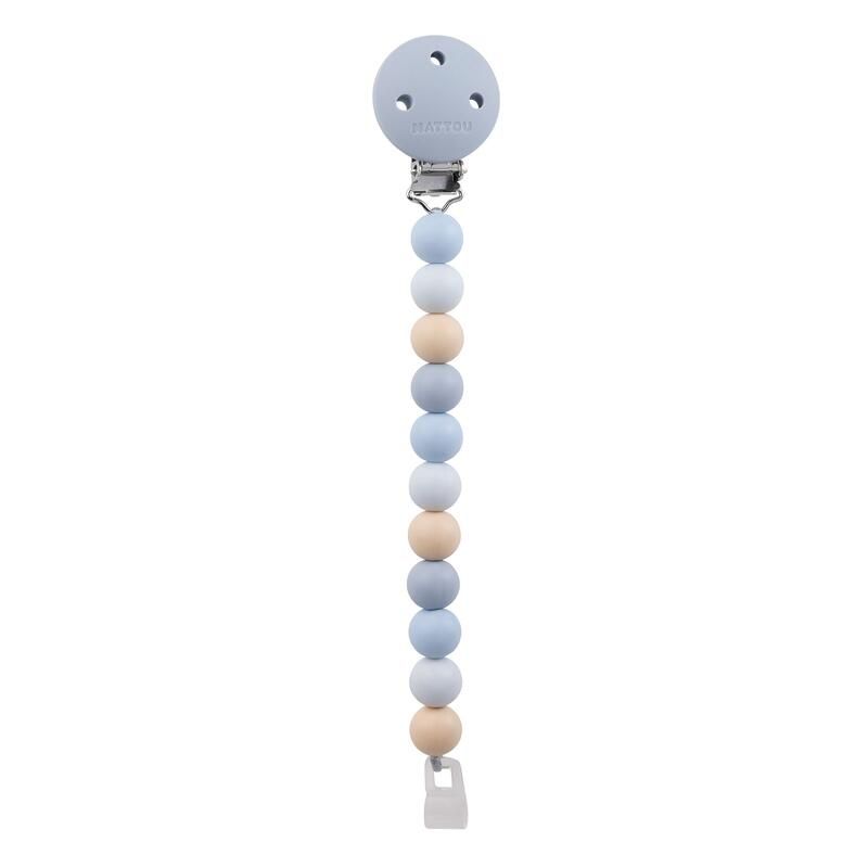 Attache Sucette silicone - Bleu - nattou