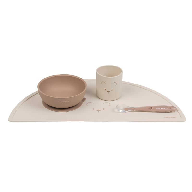Coffret repas silicone 4 pièces - Naturel - nattou