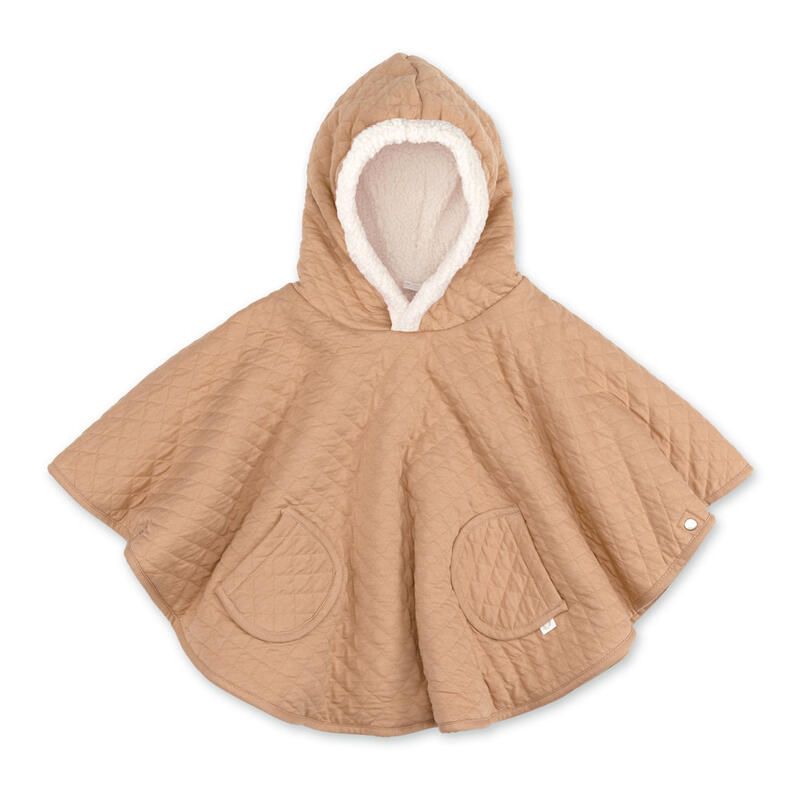 Poncho De Voyage Jersey Quilt 9-36m Beige - bemini