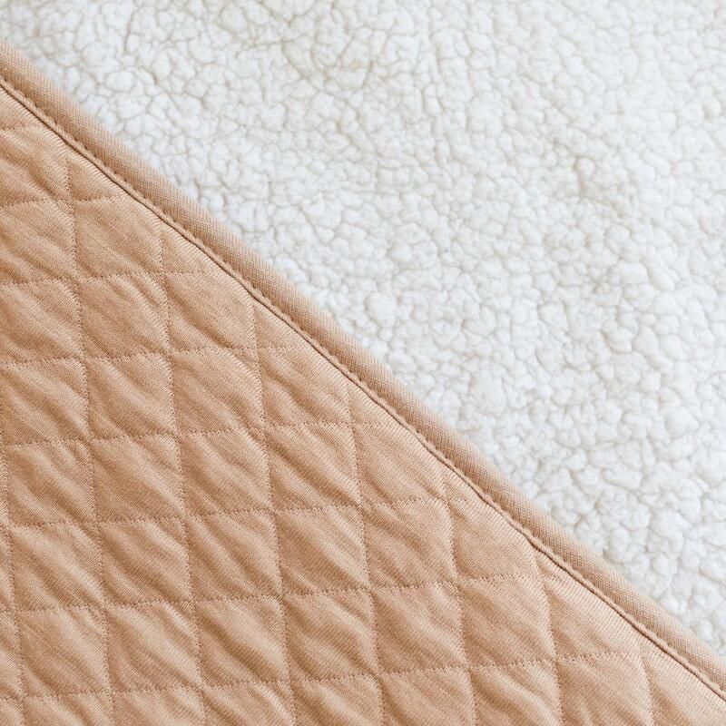 Poncho De Voyage Jersey Quilt 9-36m Beige - bemini