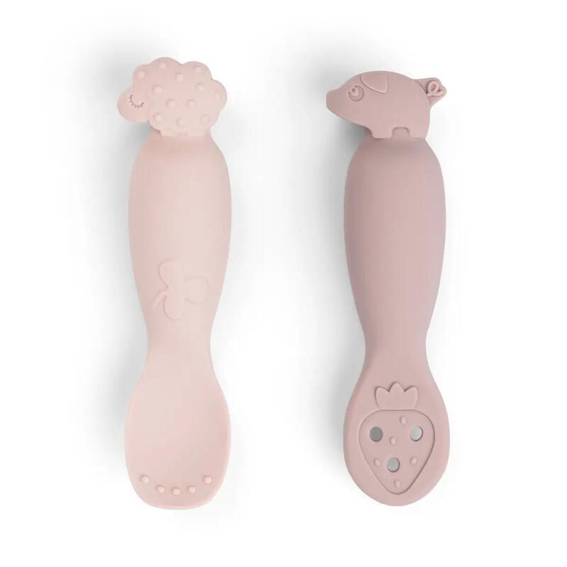 Set de 2 cuillères d'apprentissage Tiny Farm Rose - done by deer