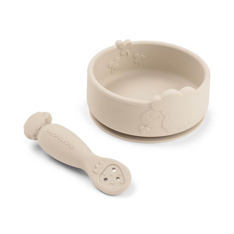 Coffret premier repas ventouse Stick&Stay Sheepy Sable - done by deer