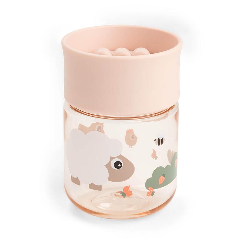 Tasse d'apprentissage 360° Tiny Farm Rose - done by deer