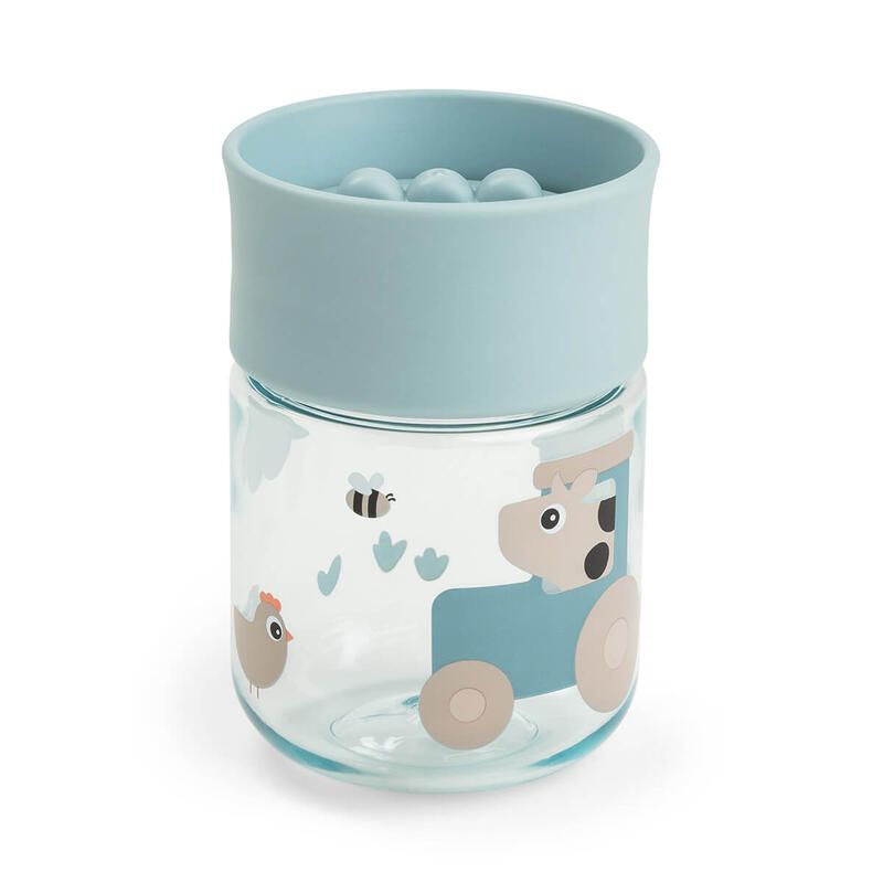 Tasse d'apprentissage 360° Tiny Farm Bleu - done by deer
