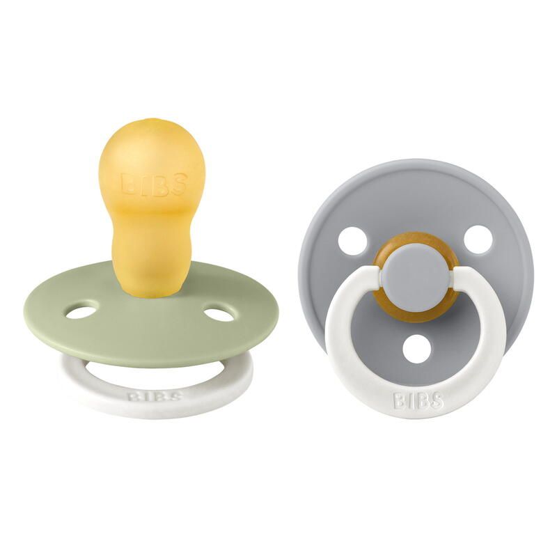 Lot de 2 sucettes en caoutchouc 18m+ Vanilla Iron - bibs