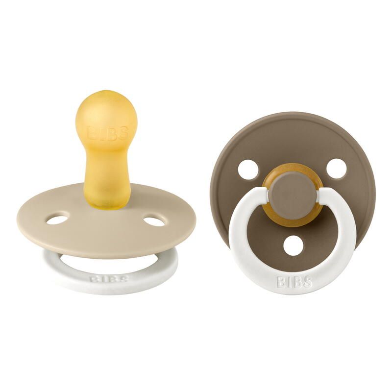 Lot de 2 sucettes de nuit en caoutchouc 6-18m Glow Blush et Vanilla - bibs