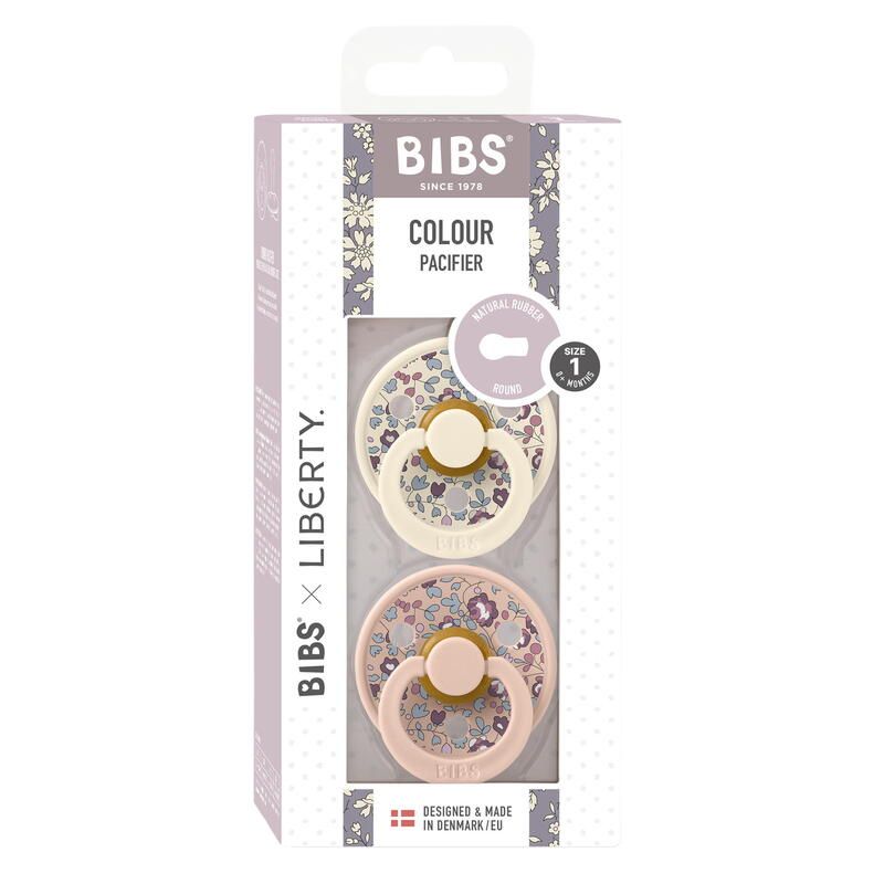 Lot de 2 sucettes en caoutchouc 0-6m Lavender Blush - bibs