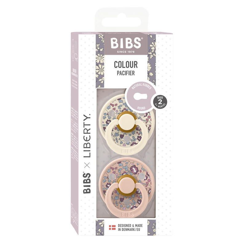 Lot de 2 sucettes en caoutchouc 6-18m Lavender Blush - bibs