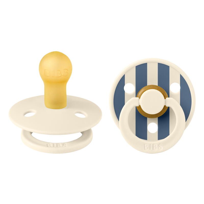  Lot de 2 sucettes en caoutchouc 0-6m Steel Blue Mix - bibs