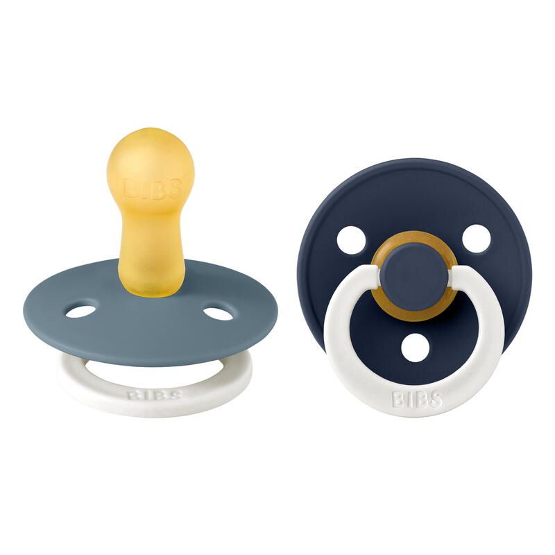 Lot de 2 sucettes de nuit en caoutchouc 6-18m Glow Petrol et Deep Space - bibs