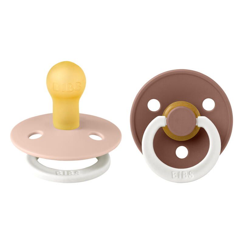 Lot de 2 sucettes de nuit en caoutchouc 0-6m Glow Blush et Woodchuck - bibs