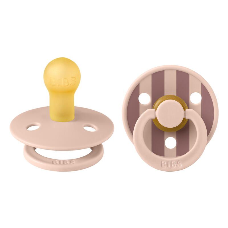 Lot de 2 sucettes en caoutchouc 0-6m Blush - bibs