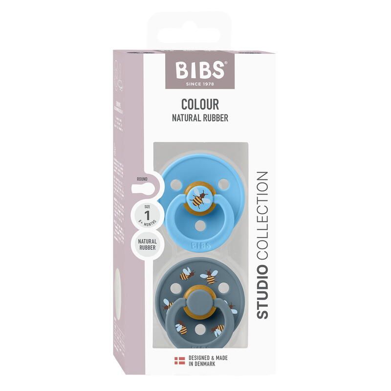 Lot de 2 sucettes en caoutchouc 0-6m Breeze Petrol - bibs