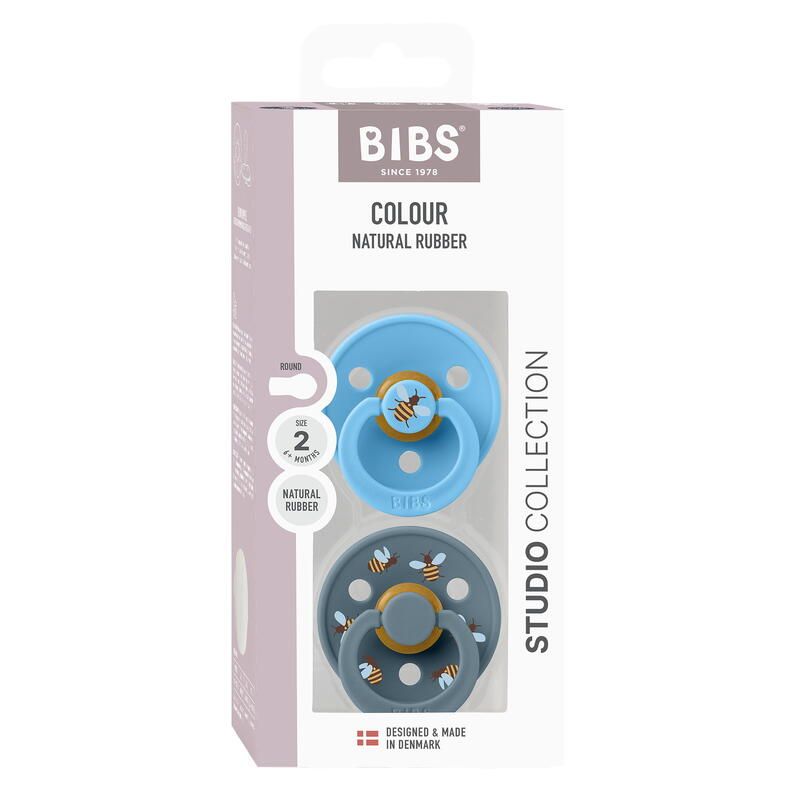 Lot de 2 sucettes en caoutchouc 6-18m Breeze Petrol - bibs