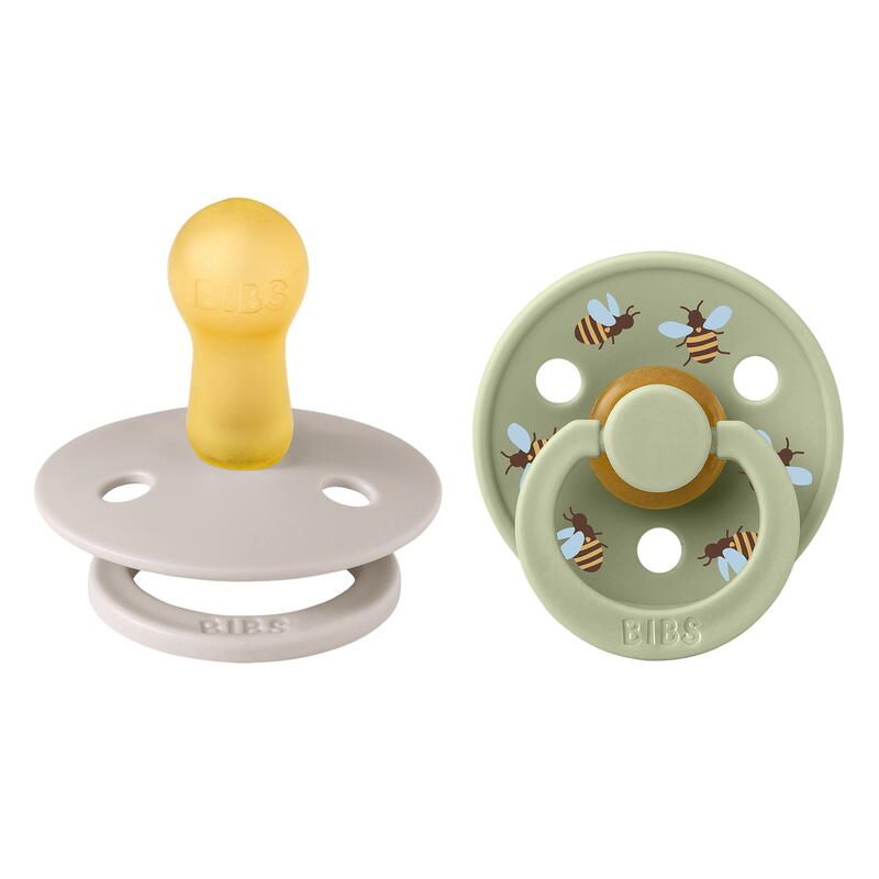 Lot de 2 sucettes en caoutchouc 6-18m Mushroom Sage - bibs