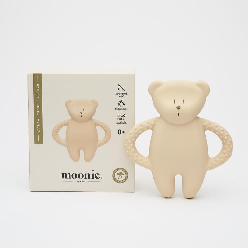 Ourson de dentition en caoutchouc naturel Sable - moonie