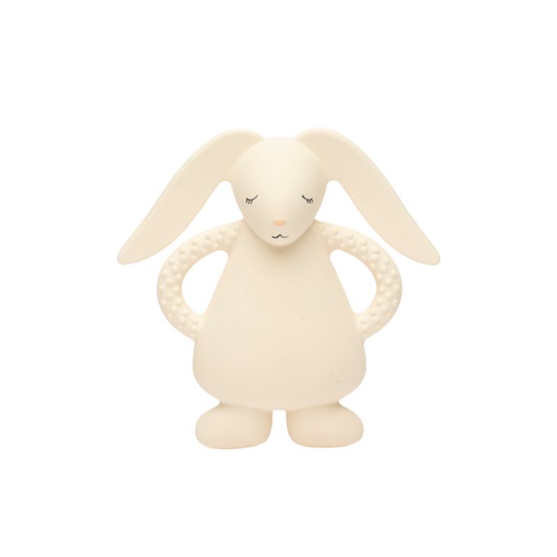 Lapin de dentition caoutchouc naturel Crème - moonie