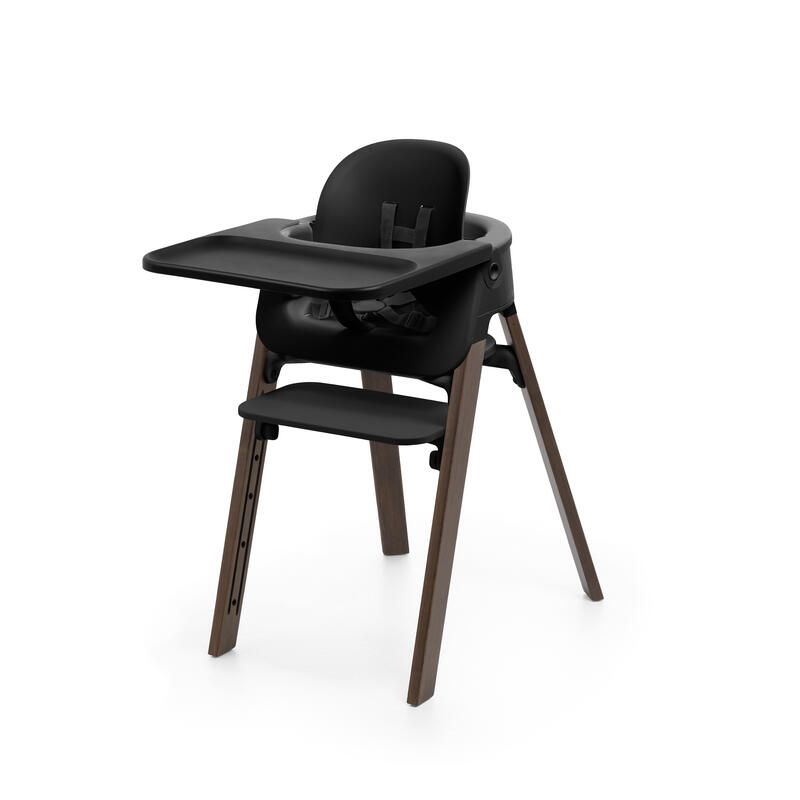 Chaise haute Steps Black/Warm Brown - stokke