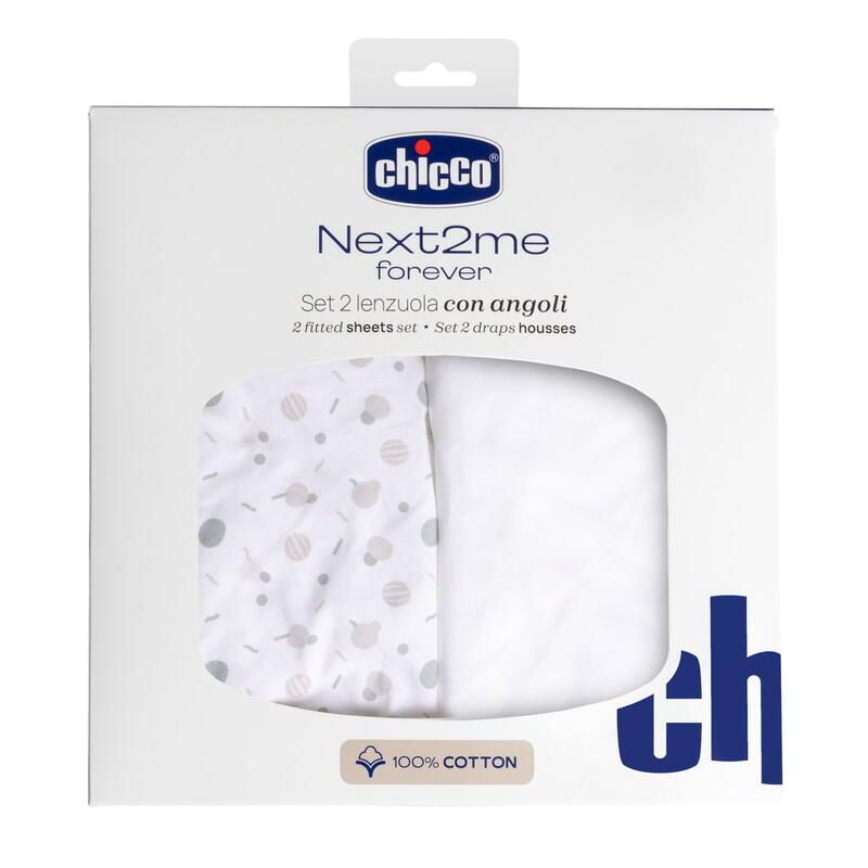 Set 2 draps housse en coton Forever Confetti - chicco
