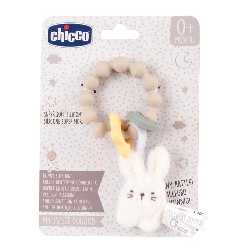 Hochet anneau de dentition souple Lapin - chicco