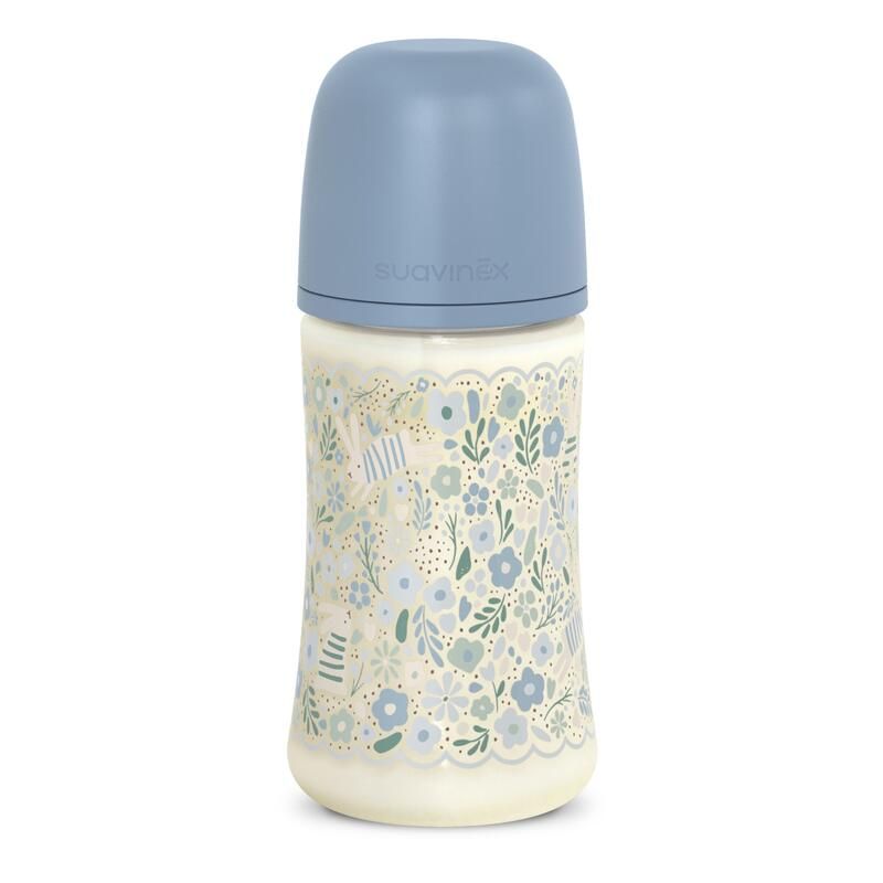 Biberon avec tétine SX Pro 270 ml débit M  Wonderland Bleu - suavinex