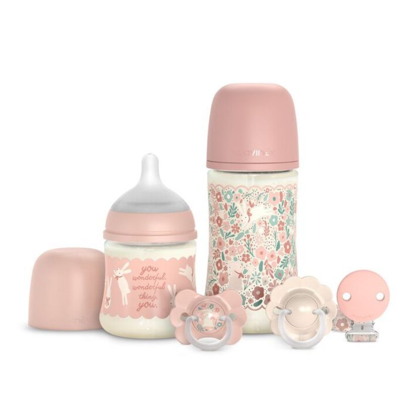 Welcome baby set lapin Wonderland Rose - suavinex