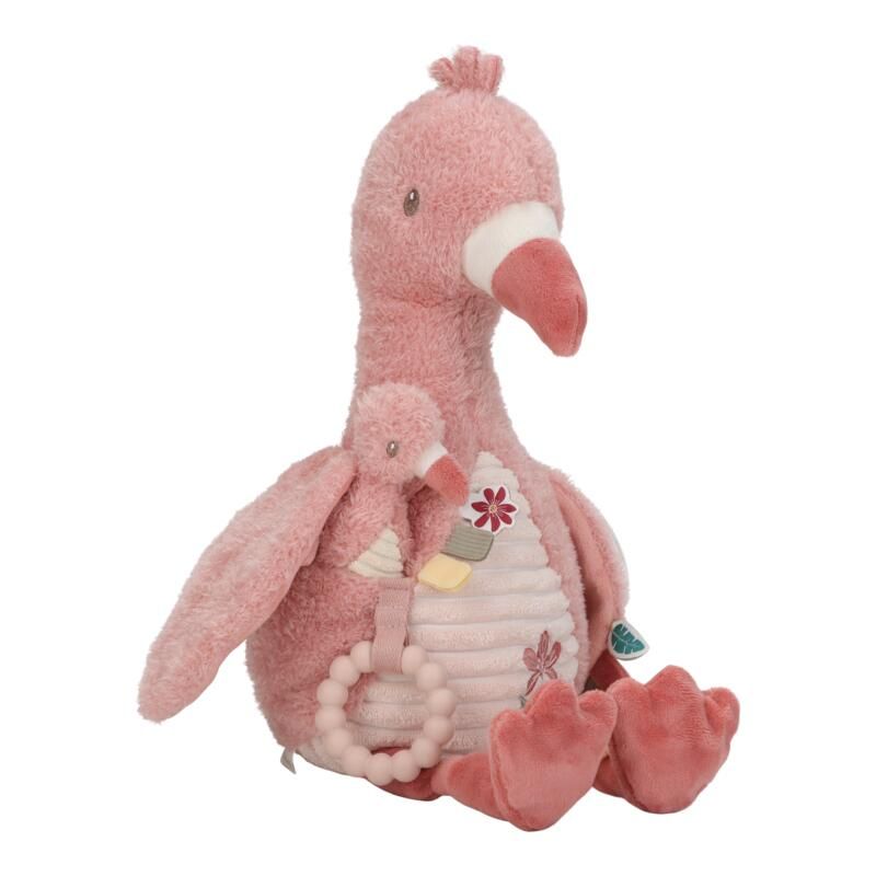 Peluche d'activités Flamant Rose Safari Friends - little dutch
