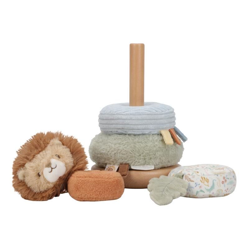Lion à empiler doudou et bois - little dutch