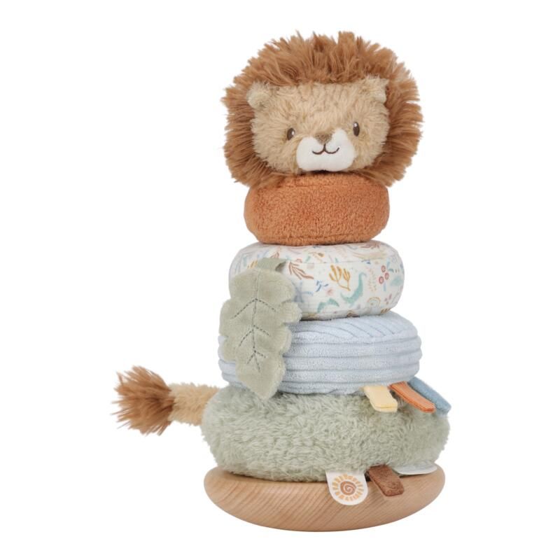 Lion à empiler doudou et bois - little dutch